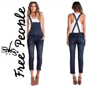 Free people denim overalls